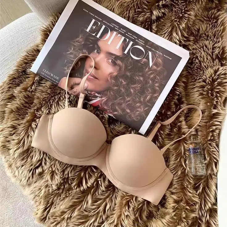 Seamless Push Up Bras For Women 1/2 Cup Underwear Padded Bra Comfort Invisible Brassiere Non-wire Fixed Cup Sexy Lingerie