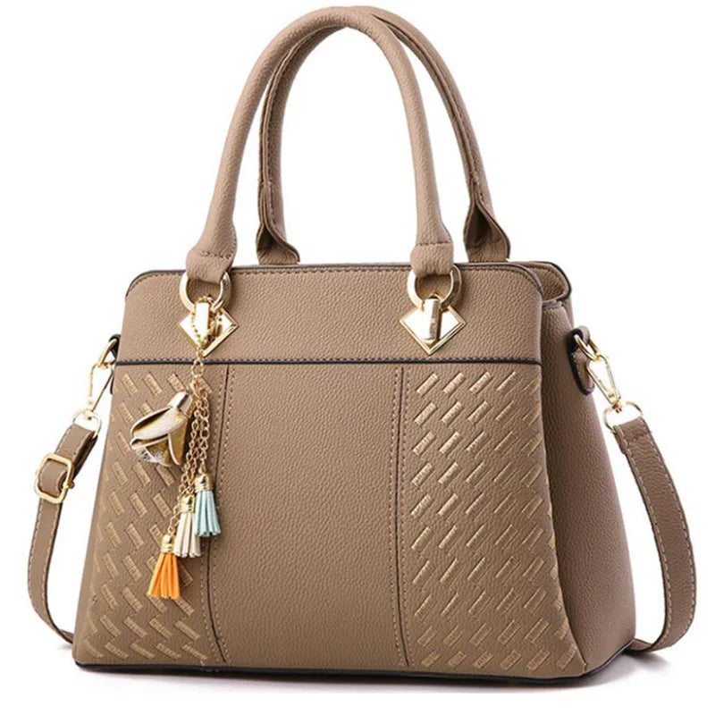 Gusure Luxury Handbag Women Crossbody Bag with Tassel Hanging Large Capacity Female Shoulder Bags Embroidery Tote Sac a Main