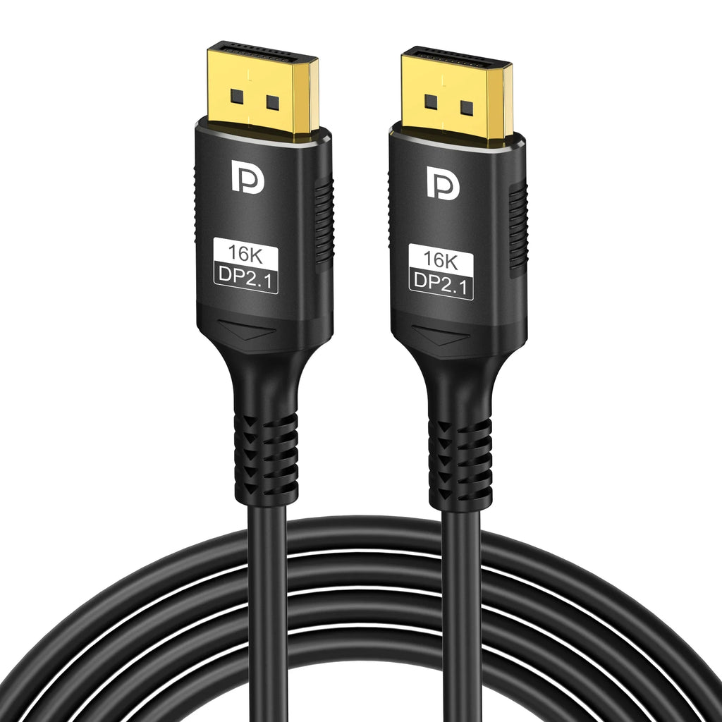 16K DP 2.1 8K@120Hz 4K@240Hz 80Gbps HDR Video Audio Displayport Cable Display Port for Laptop TV Xbox Projector Gaming Monitor