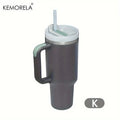 1200ML 304 Stainless Steel Insulated Water Bottle Thermal Coffee Car Cup Cold Hot Mugs Vacuum Flask With Handle Straw For Sport