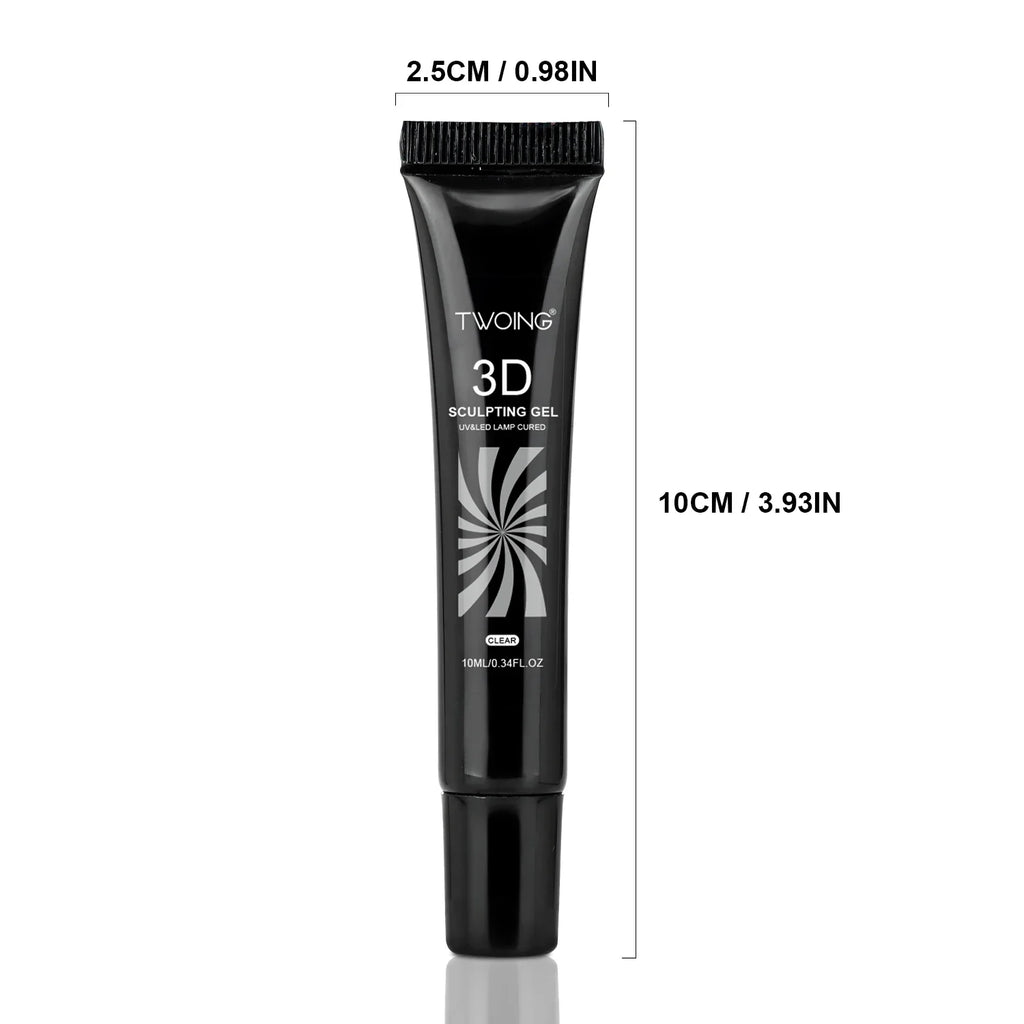 3pcs 3D Nail Art Gel - DIY Designs,Waterproof Sculpting gel，Waterproof Nail Art Design Gel for Intricate Carvings & Shapes 10ml