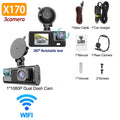 3Camera Dash Cam For Car Camera 1080P Video Recorder WIFI Car DVR Front Rear View Camera Night Vision Black Box Car Accessories