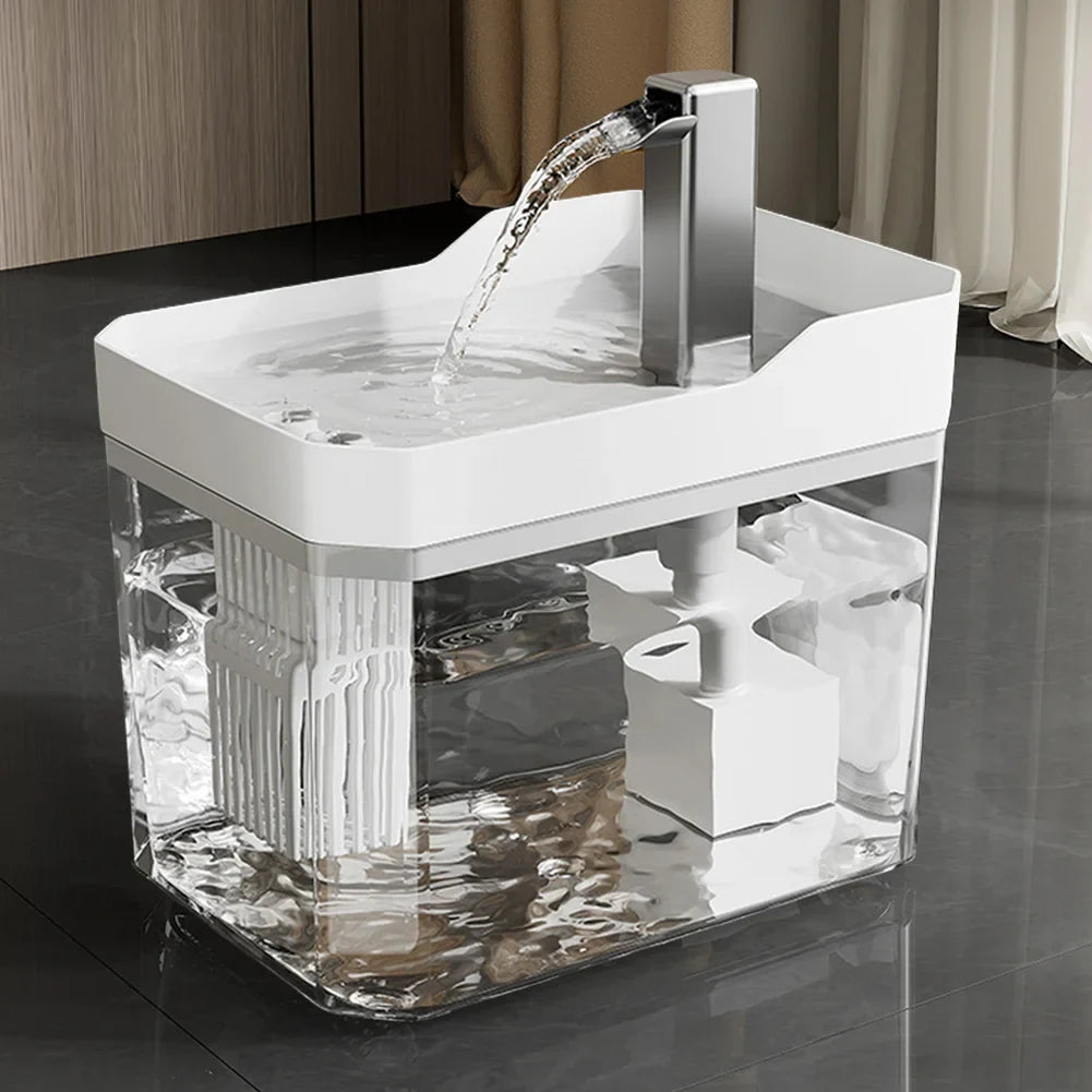Cat Water Fountain with Quiet Pump Dog Water Filter Dispenser USB Anti-Dry Burning Pet Fountain Cat Fountain for Cats Indoor