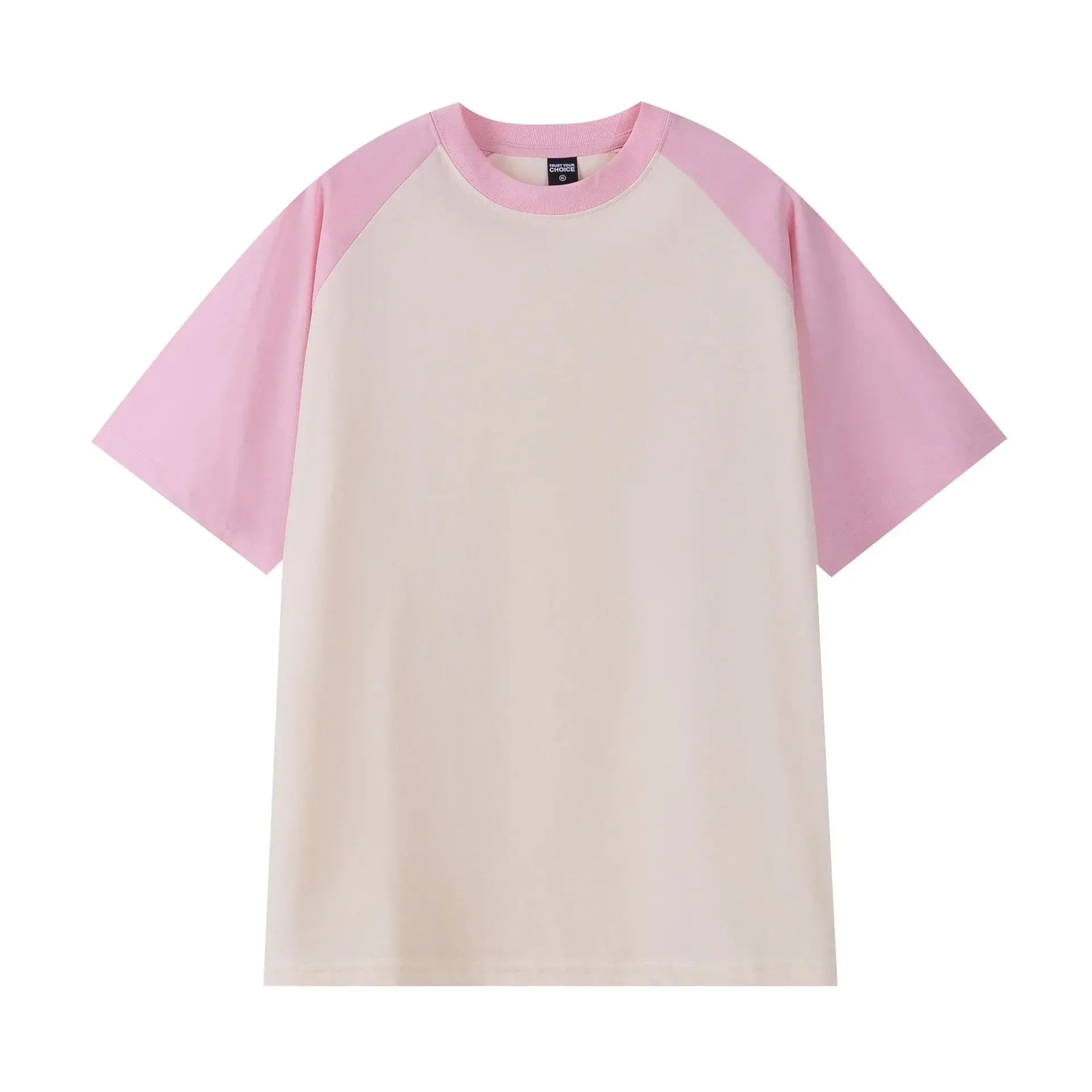 Heavyweight 240g Contrast Sleeve Cotton T-Shirt for Men