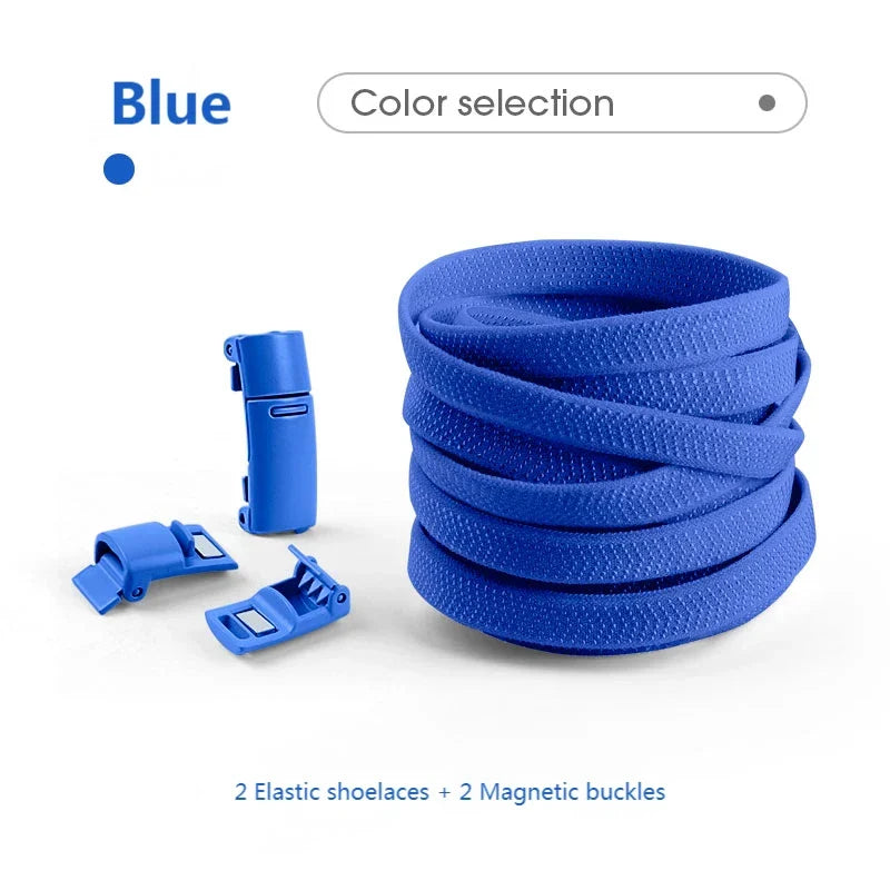 Magnetic Locking Shoelaces without ties Sneakers elastic laces  Children Adults Quick On/Off Shoelaces Shoe accessories 1 Pair