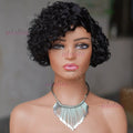 Ombre Blonde T1B27Pixie Cut Short Curly Bob Side Part Non Lace Front 100%