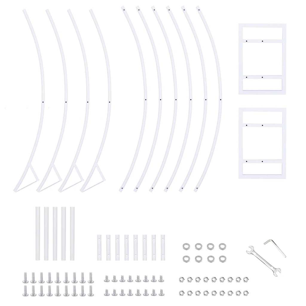 2.1M/2.2M/2.4M Removable Round Wedding Arch Metal Backdrop Flower Garland Party Frame Garden Arbor