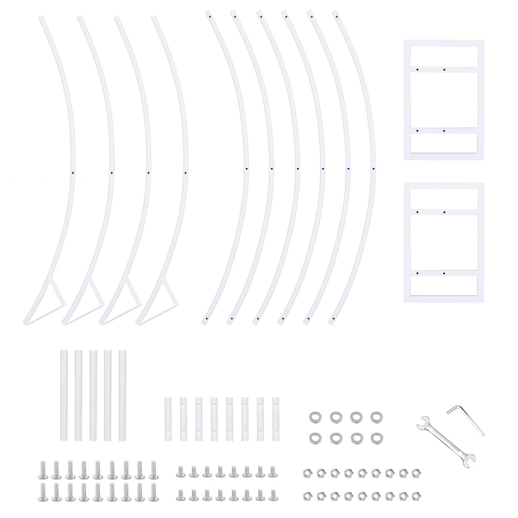 2.1M/2.2M/2.4M Removable Round Wedding Arch Metal Backdrop Flower Garland Party Frame Garden Arbor