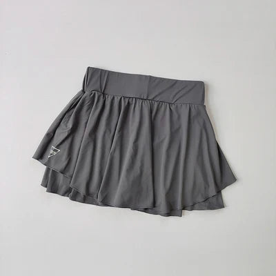 Sports Skirt Fake Two-Piece Running Skirt Womensummer Quick Drying Hip Covering Light Proof Breathable Tennis Yoga Skirt Pants