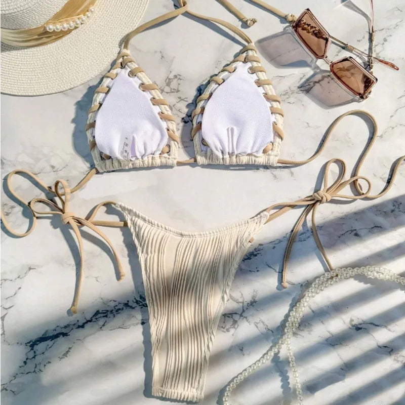 Sexy Bikinis 2025 Women's Swimwear Female Swimsuit For Swimming Wear Bathing Suits Brazilian Bikini Set Beachwear Pool Bather