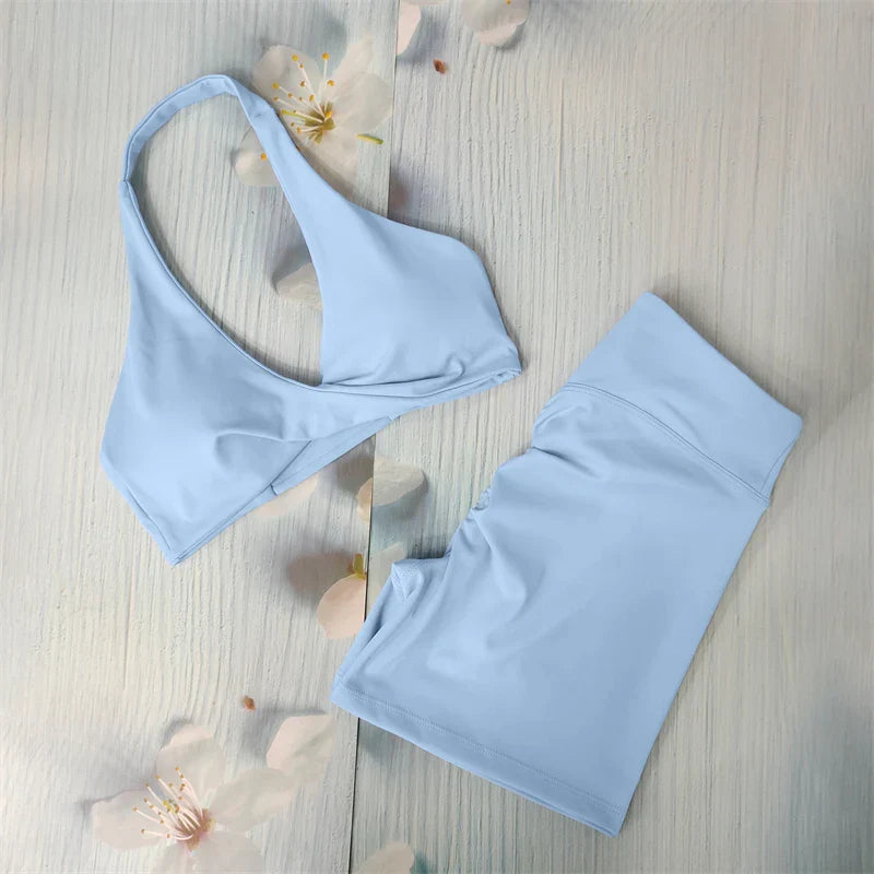 Butt Lifting Sports Set Shorts Gym Exercise Clothes Women's Yoga Suit For