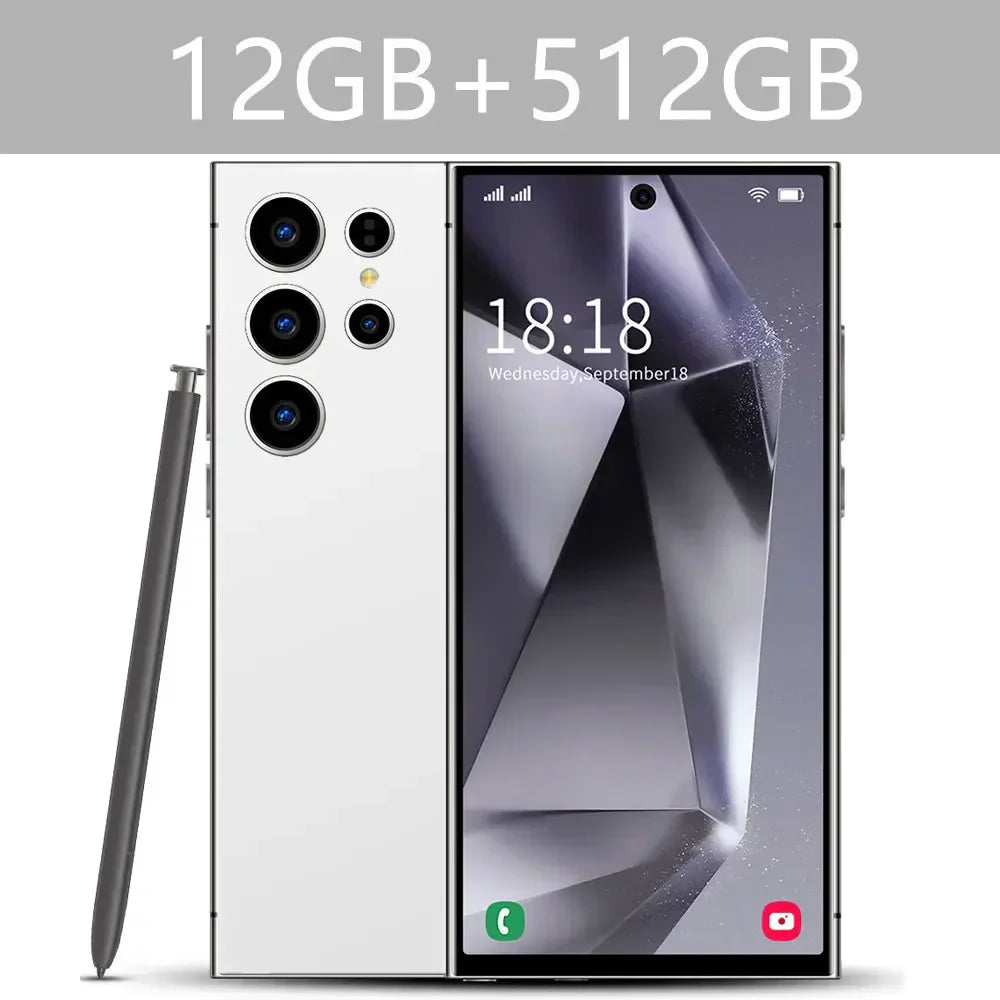 New Android Smartphone 7.3HD 5G Snapdragon 8 Gen 3 Cell phones 7800mAh Mobile
