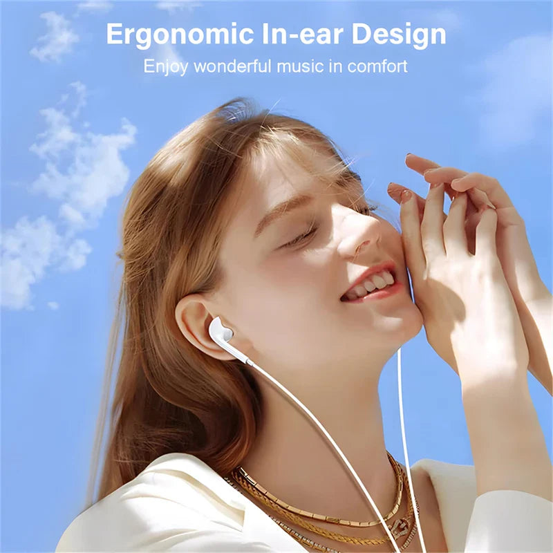 Original Type C Wired Headphone For Xiaomi Mi 14 13 12 Pro Ultra Lite 3.5MM Earphone Redmi Poco Huawei Samsung Earbuds Headset