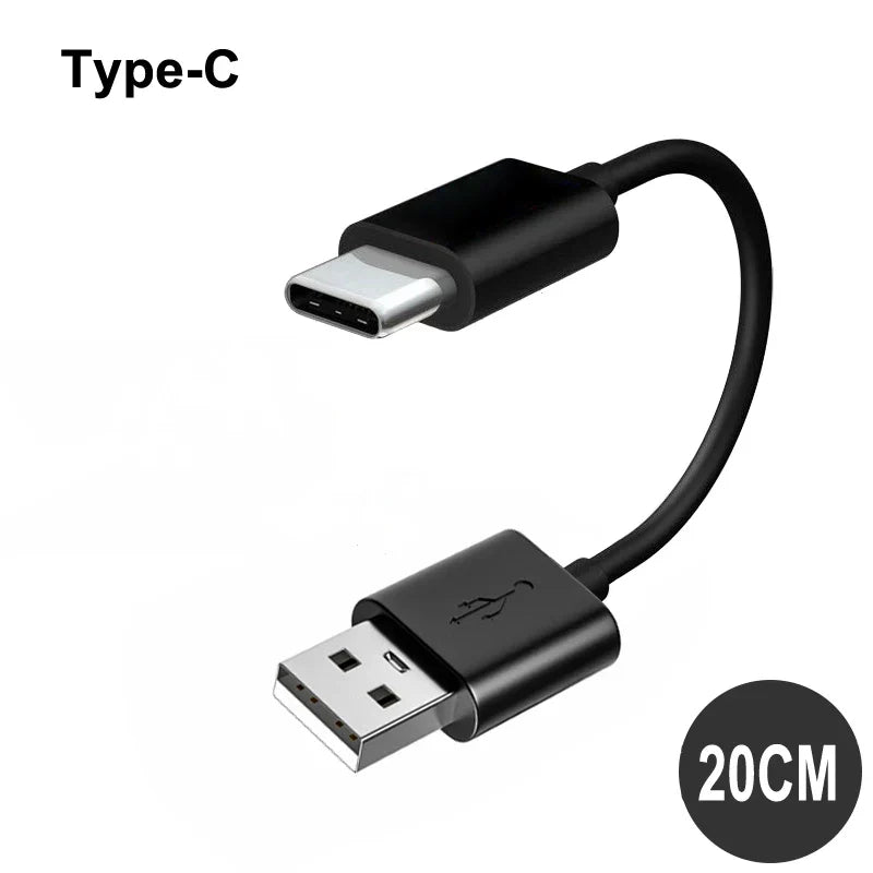 Type C Micro USB Cable 10/20cm Short Fast Charging For Samsung Xiaomi Huawei Android Phone Sync Data Cord USB Adapter Wire