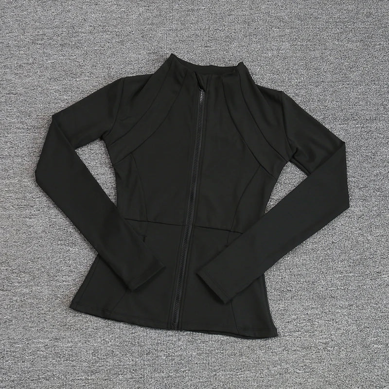 Sports Coat Women's Shirt Yoga Slim Long Sleeve Fast Running Thin Pilates Fitness Suit Top Clothing