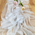 Chiffon Table Runner Sheer Fabric Silk for Boho Sheer Fabric Wedding Arch Overlay Draping Decoration Birthday Party Table Decor