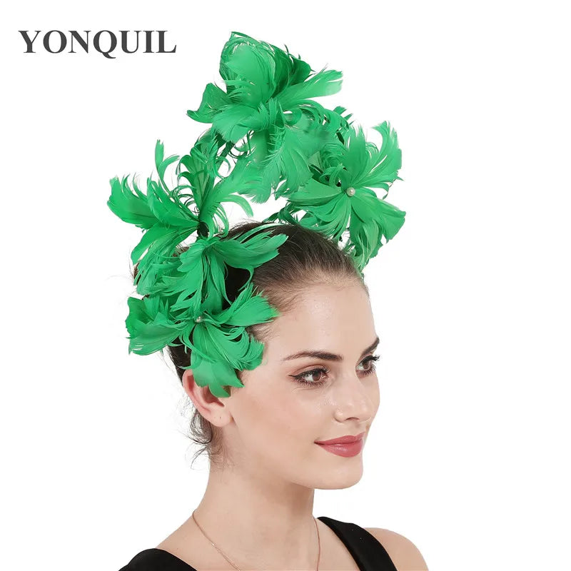 Elegant Women Wedding Hair Fascinator Accessories Headband Bridal Party Show