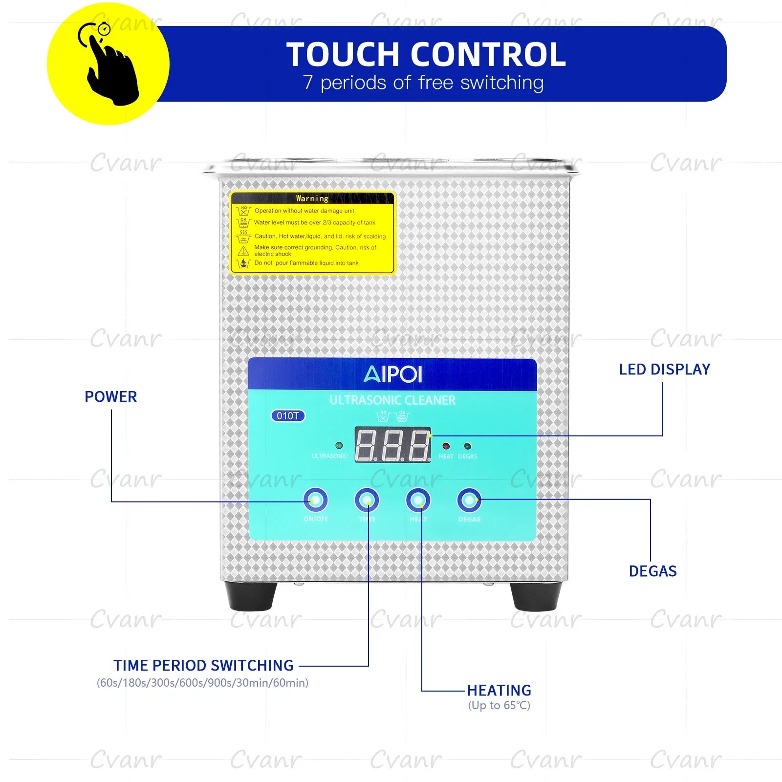 [Ships from UK ] AIPOI Ultrasonic Cleaner 800ml 2L 3.2L 6.5L 10L 15L 22L 30L Home Appliance