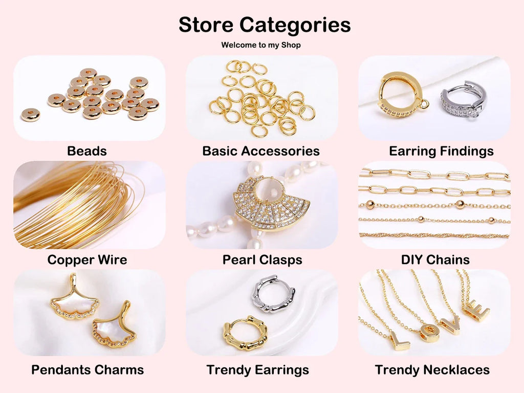 18K Gold Plated Separators For Bead,Spacers Beads For Jewelry Making,Brass Metal Round Beads,DIY Bracelets/Necklace Accessories