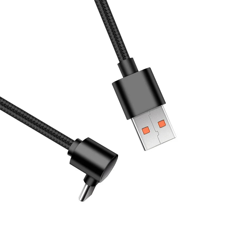 90 Degrees Braid 0.25m/0.5m/1m/2m 4A Quick Charger Elbow USB to Type C  Cord PD Cable For iPhone Samsung Huawei Xiaomi Macbook