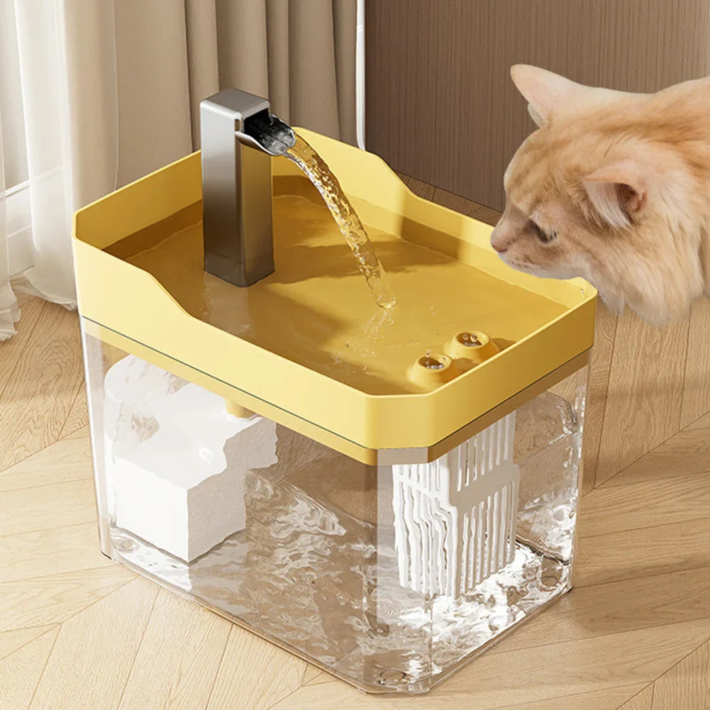 Cat Water Fountain with Quiet Pump Dog Water Filter Dispenser USB Anti-Dry Burning Pet Fountain Cat Fountain for Cats Indoor