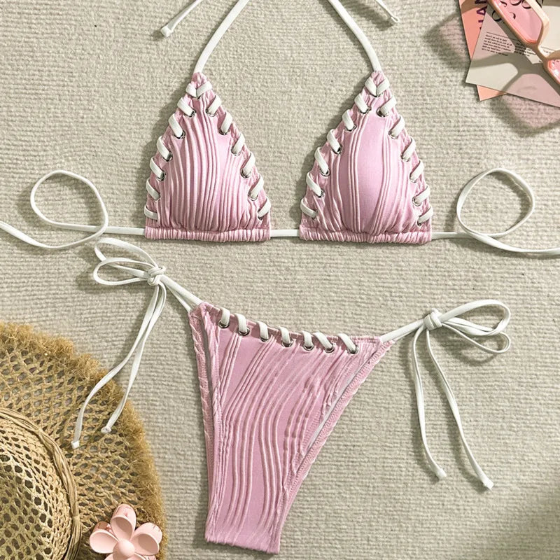 Sexy Bikinis 2025 Women's Swimwear Female Swimsuit For Swimming Wear Bathing Suits Brazilian Bikini Set Beachwear Pool Bather