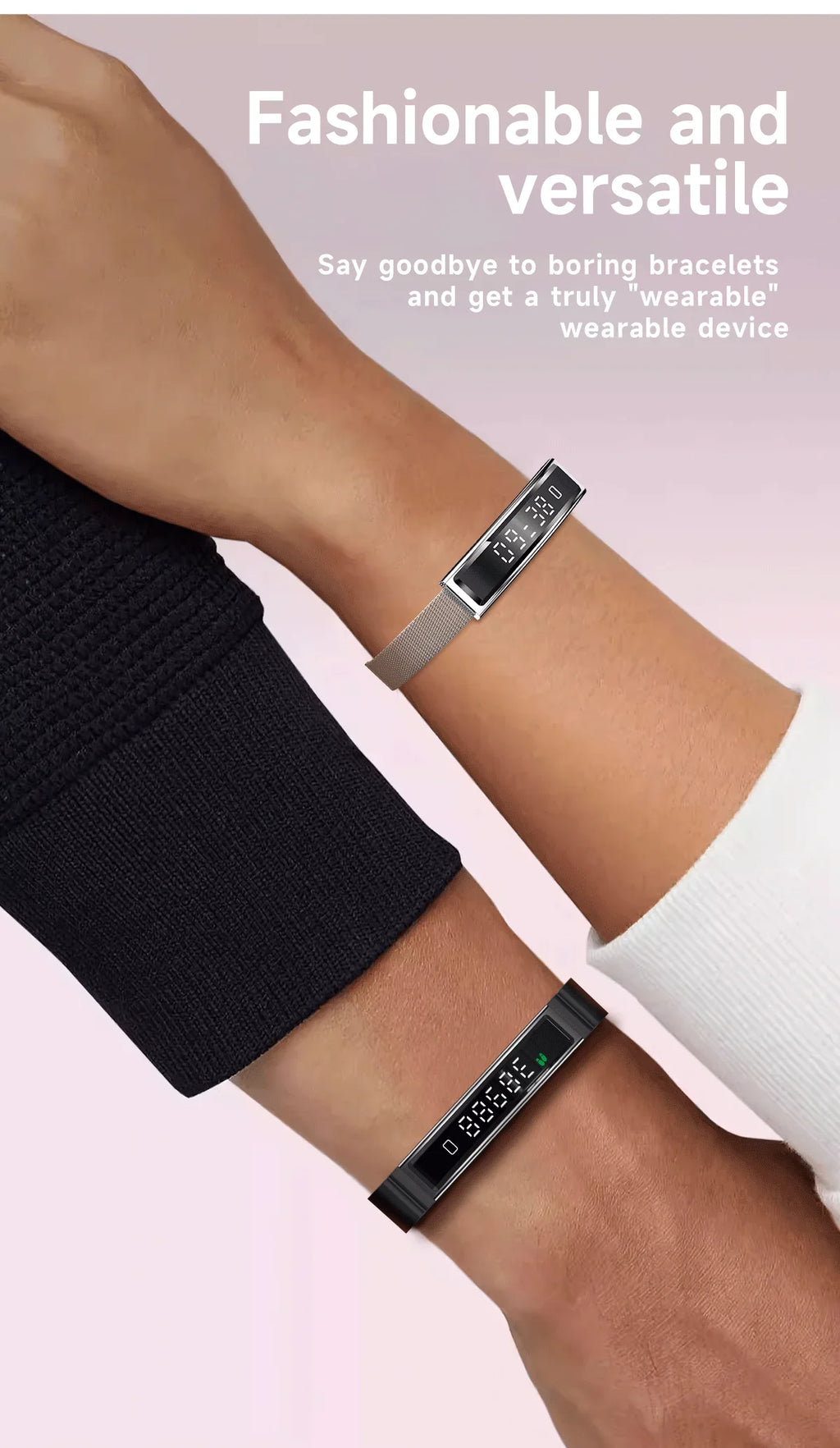 Health & Fitness Smart Bracelet with Heart, Sleep & Activity Tracking