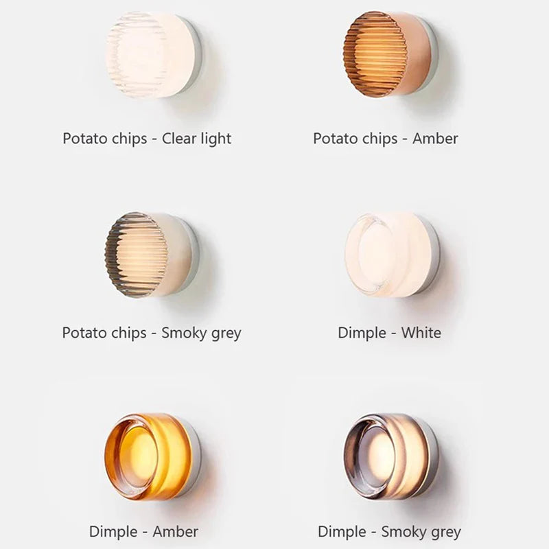 Modern Jelly LED Wall Lamp – Round Glass Wall Light