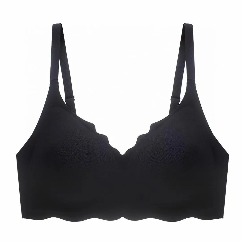 Sexy Seamless Bras For Women Wire Free Push Up Brassiere V Neck Bralette Women's Glossy Soft Underwear Female Lingerie Intimates