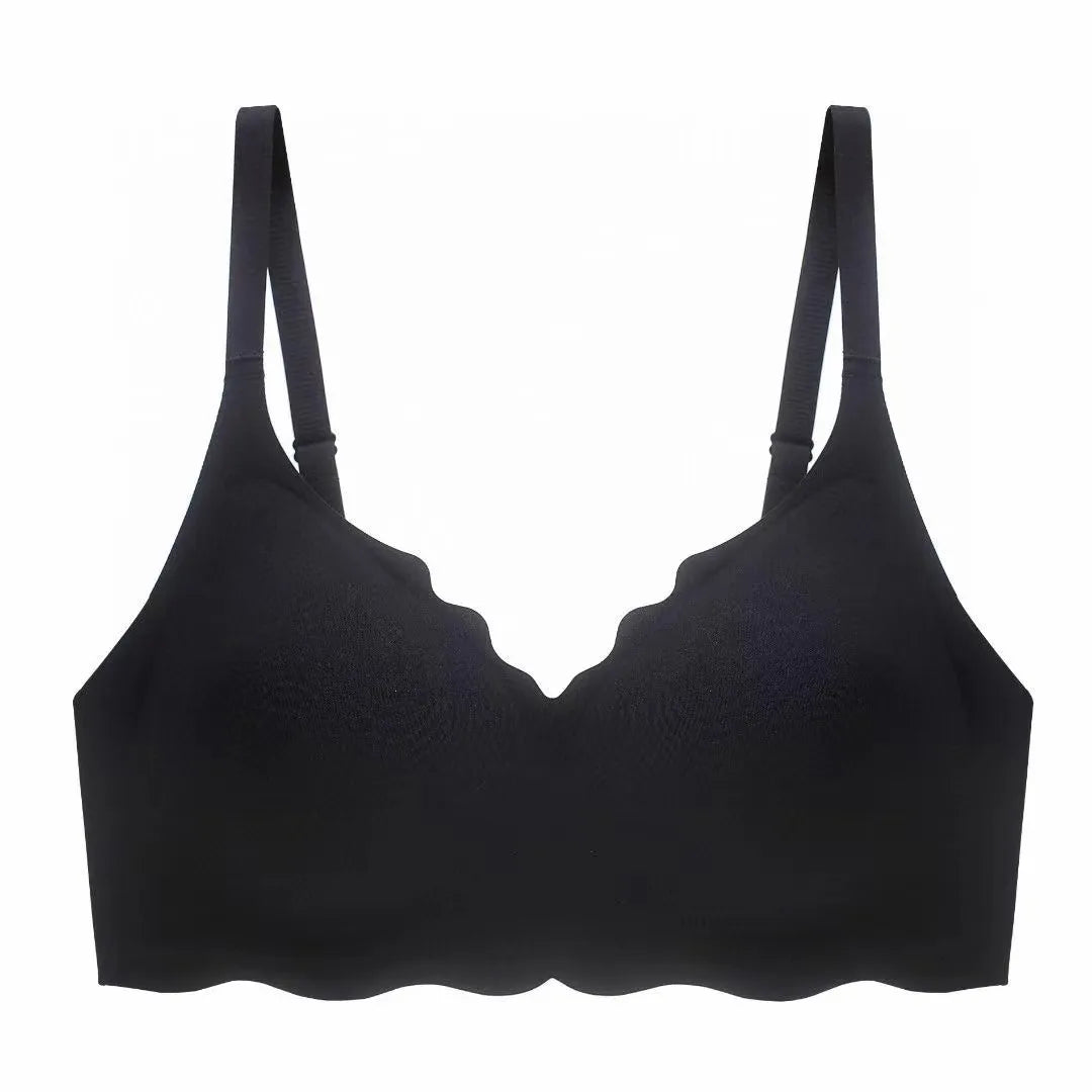 Sexy Seamless Bras For Women Wire Free Push Up Brassiere V Neck Bralette Women's Glossy Soft Underwear Female Lingerie Intimates