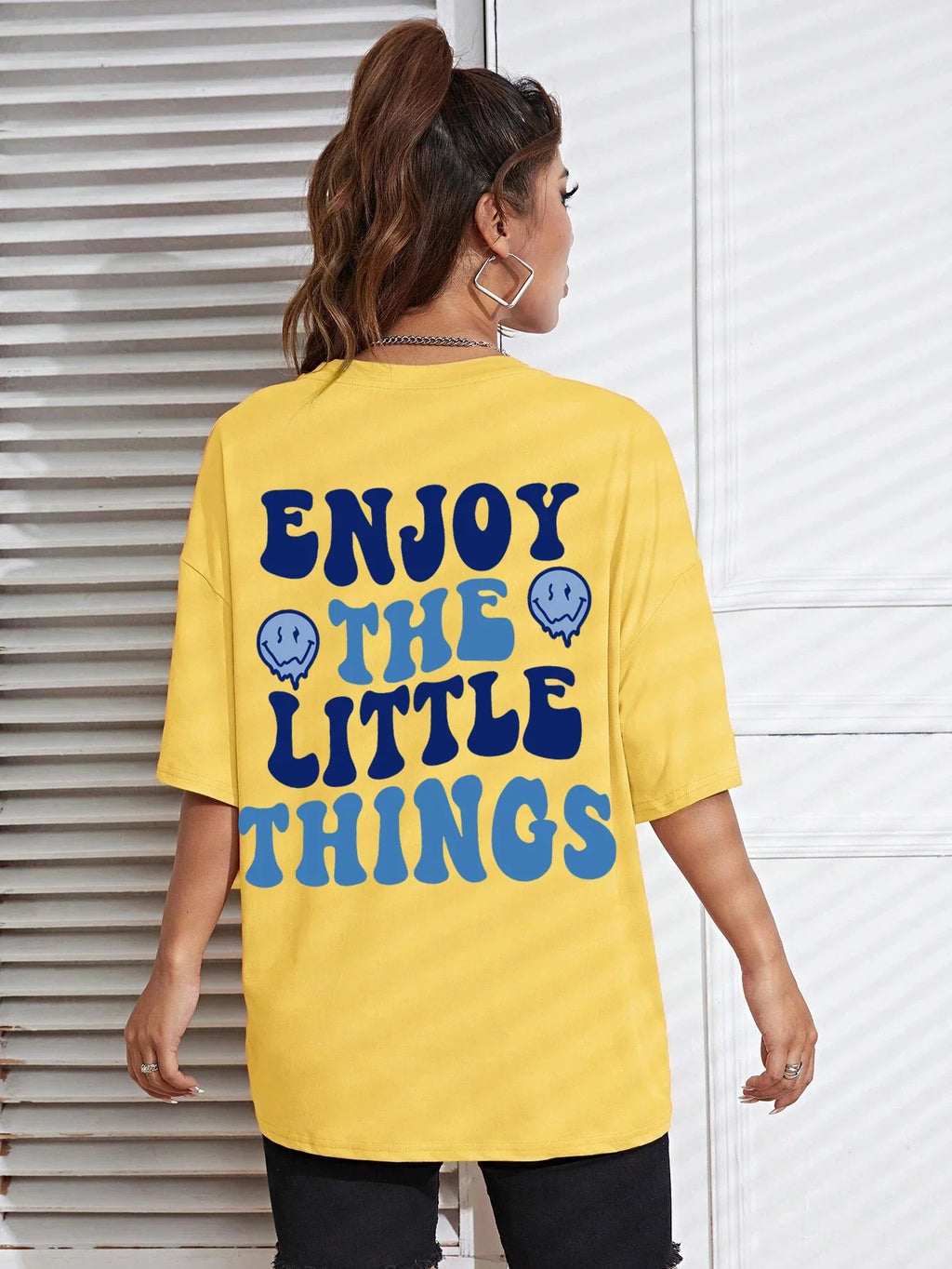 Enjoy The Little Things Oversized T-Shirt for Women - Streetwear Tee