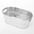 Galvanized Beverage Tub,Long Galvanized Oval Tub,Beer Champagne Cocktail Cooling,Galvanized Metal Ice Bucket for Home Parties