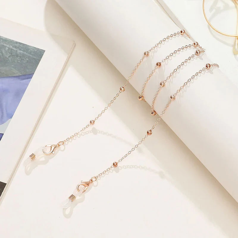 Sunglasses Masking Chains For Women Acrylic Pearl Crystal Eyeglasses Chains Lanyard Glass New Fashion Jewelry Wholesale