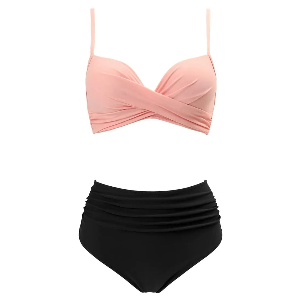 Vintage High Waist Bikinis 2025 Women Push Up Swimwear Printed Swimsuit Female Beachwear Summer Bathers Bathing Suit Swimming