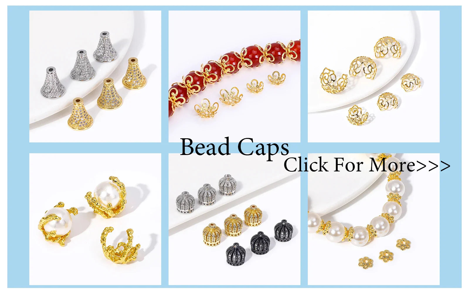 18K Gold Plated Separators For Bead,Spacers Beads For Jewelry Making,Brass Metal Round Beads,DIY Bracelets/Necklace Accessories