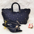 2022 Rivet Style Women Shoes and Bag to Match in Color matching High Quality