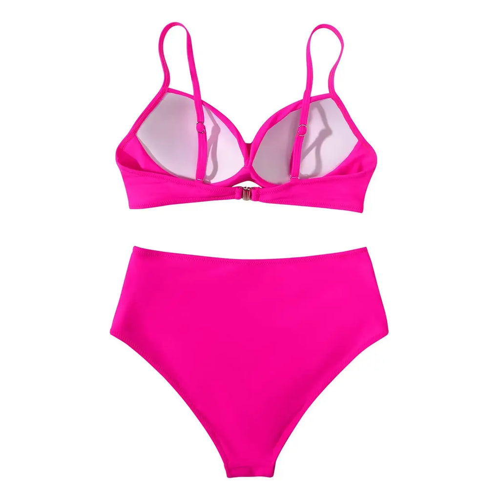 Vintage High Waist Bikinis 2025 Women Push Up Swimwear Printed Swimsuit Female Beachwear Summer Bathers Bathing Suit Swimming