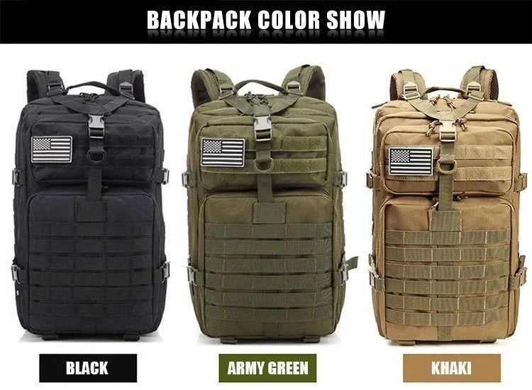 QT&QY 30/50L Tactical Backpacks Man Traveling Bags Survival Outdoor 3P Assault Pack EDC Molle Pack hiking Trekking Hunting Bag