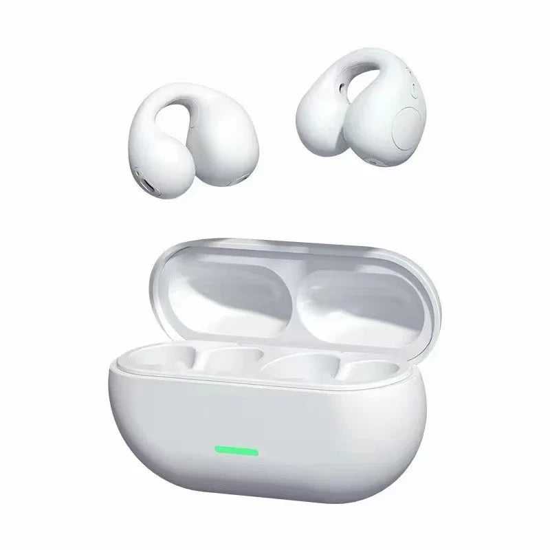 T75 Sport Bone-Conduction Bluetooth 5.3 Earphones HiFi Sound Wireless Headphones Earclip Waterproof Open Ear Headset Earring