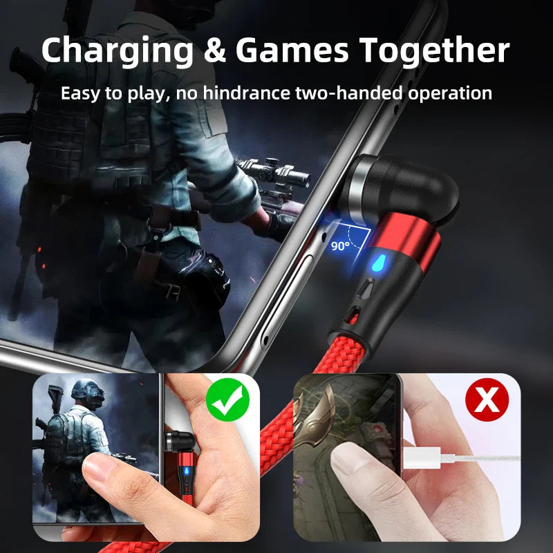 AUFU 5A Magnetic Type C Cable For Samsung S21 Huawei P30 Magnet Fast Charging Charger Wire for iPhone Xiaomi Micro USB Data Cord