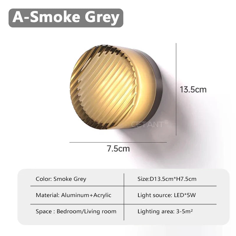 Modern Jelly LED Wall Lamp – Round Glass Wall Light