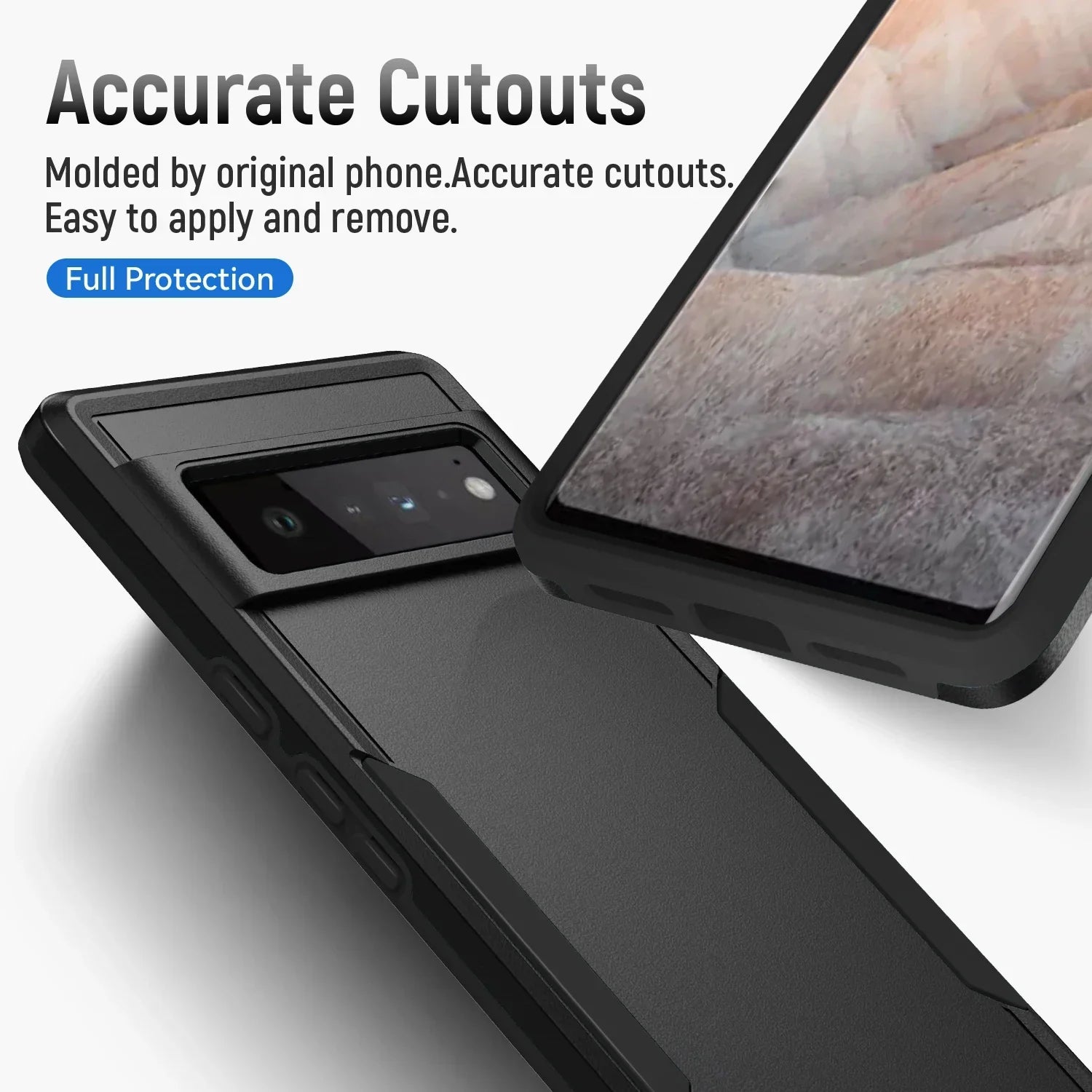Heavy Duty Rugged Armor Shockproof Case For Google Pixel 8 7 6 Pro 6A 7A 8A Soft TPU Hard Plastic Protective Back Cover Fundas