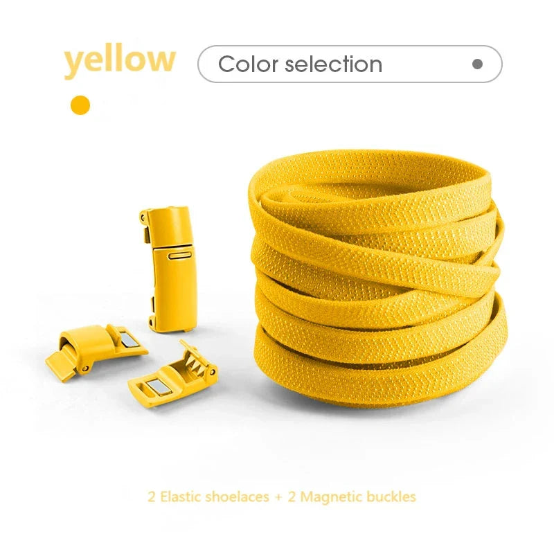 Magnetic Locking Shoelaces without ties Sneakers elastic laces  Children Adults Quick On/Off Shoelaces Shoe accessories 1 Pair