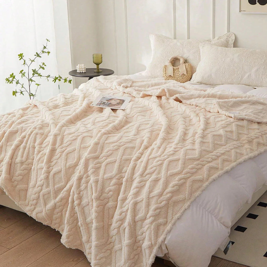 1pc Single-Layer Coral Fleece Blanket, Lightweight & Multi-Purpose Blanket Bed Cover,For Living Room Sofa Cover, Nap Blanket