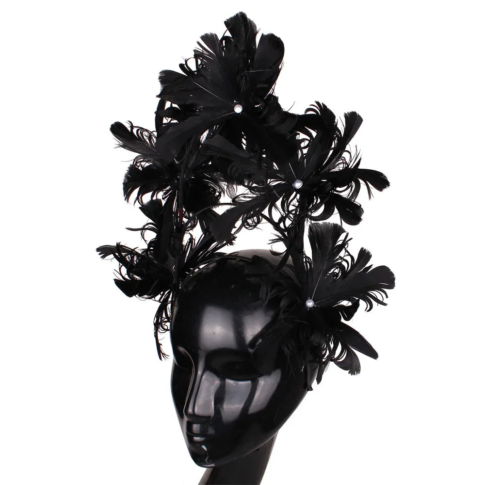 Elegant Women Wedding Hair Fascinator Accessories Headband Bridal Party Show