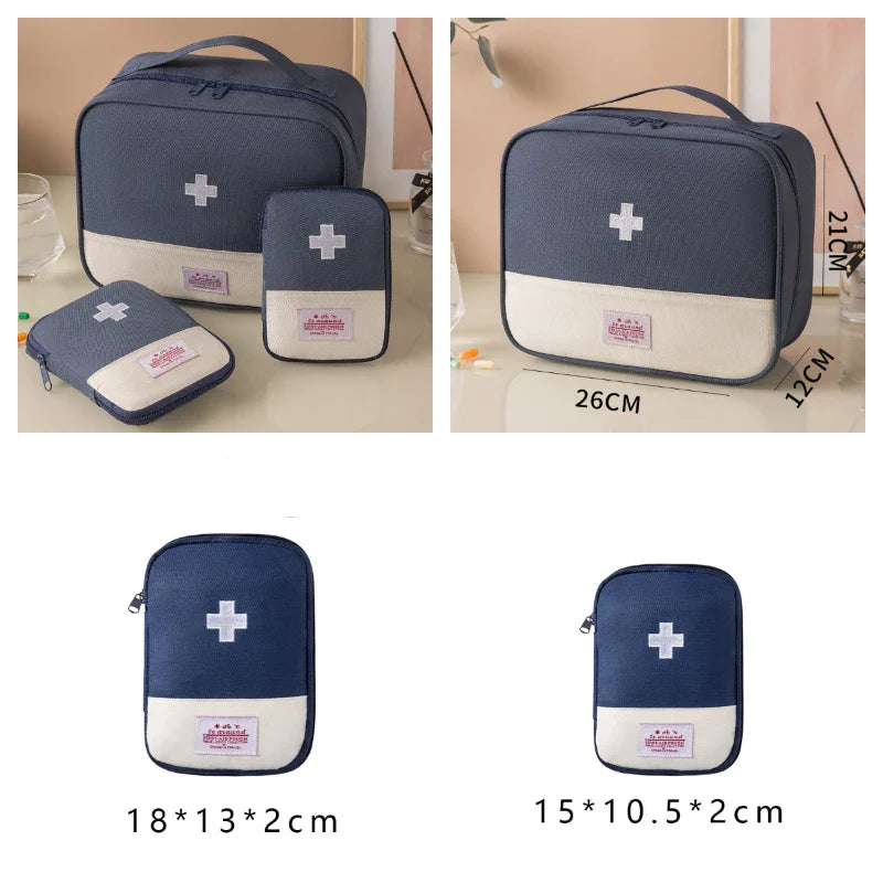 3 Pcs/set Portable Medical Storage Bag Camping Emergency First Aid Kit Organizer Home Outdoor Travel Bag