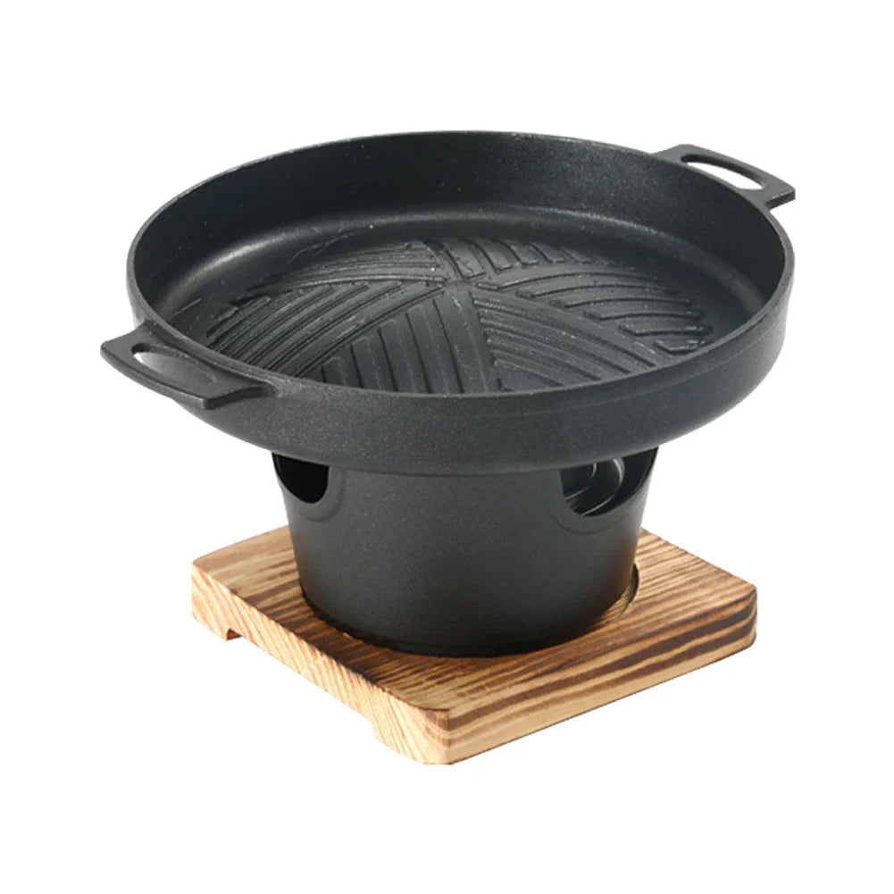 Mini Barbecue Stove Detachable Japanese Alcohol Stove Non-stick BBQ Grill Furnace Roasting Meat Tool for Picnic Camping Stove
