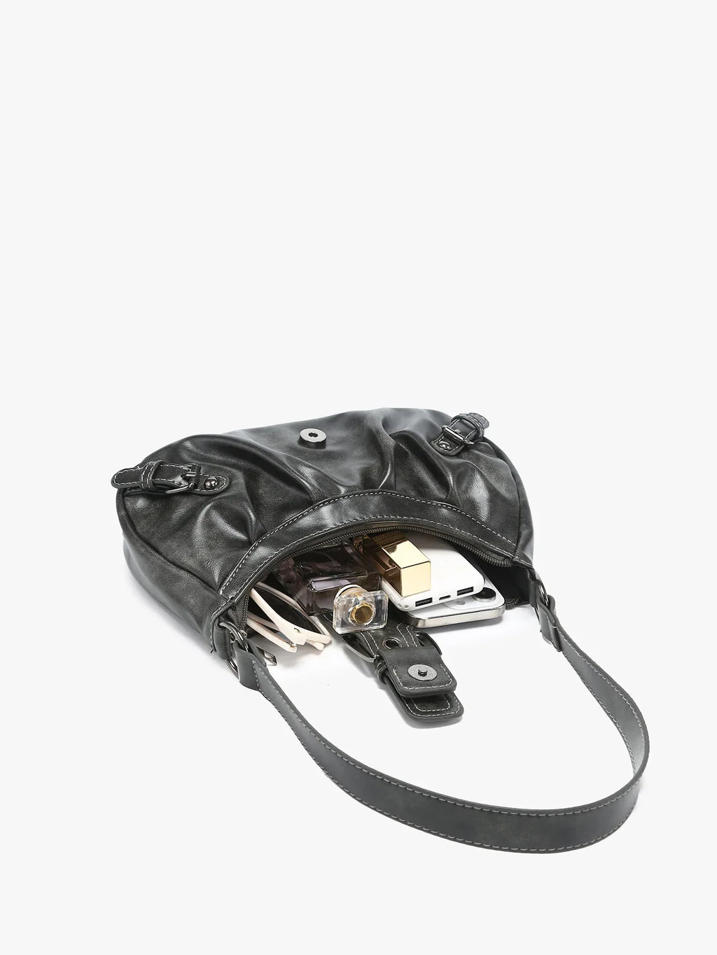 Hot Selling Maillard-Style Retro Small Bag Spicy Girl Y2K Wasteland-style Vintage Leather Shoulder Armpit Bag 2025