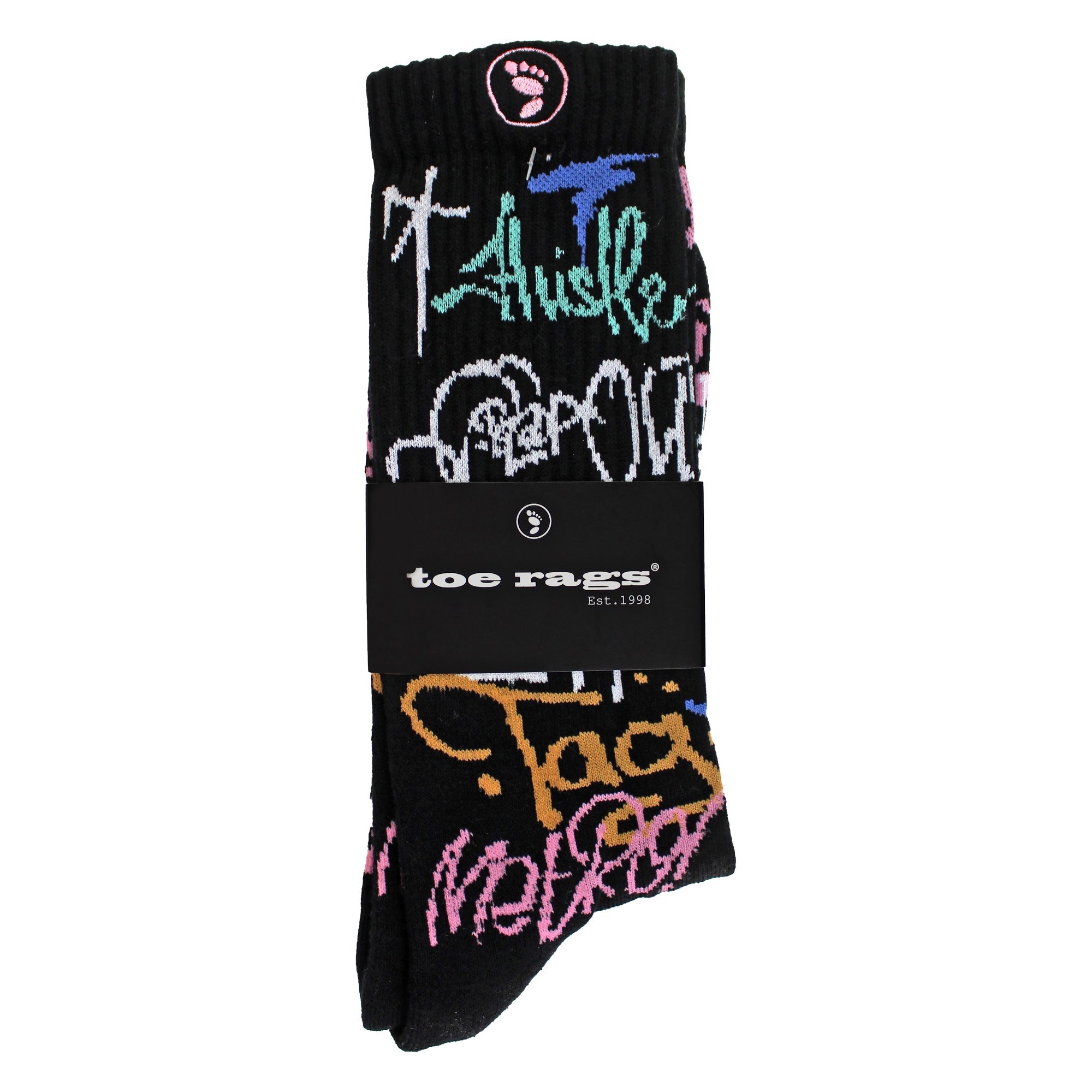 Mens Crew Socks with Street Graffiti