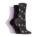 3 Pack Ladies Fashionable Texture Knit Cotton Socks